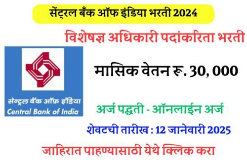 Central Bank So Bharti 2025